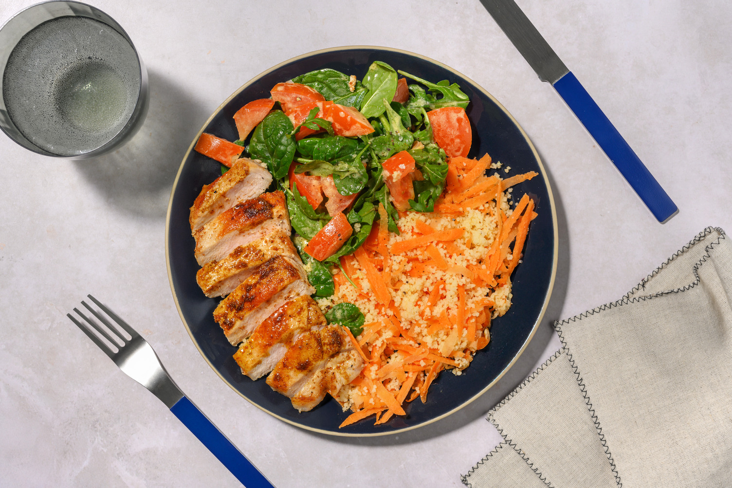 Sriracha-Glazed Pork & Carrot Couscous