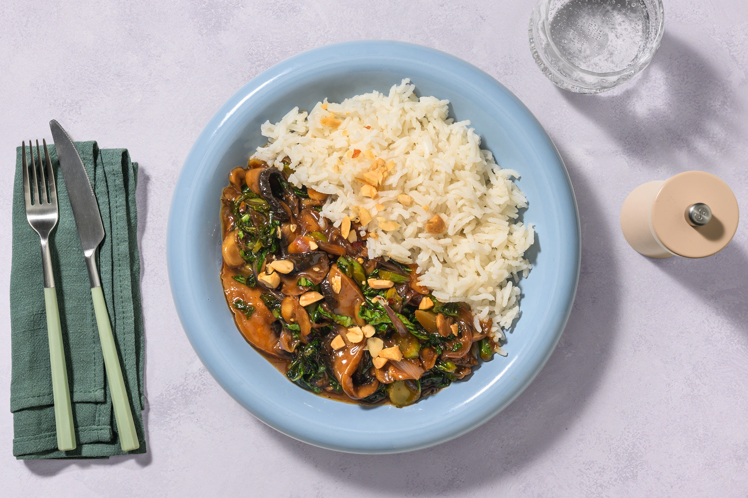 Sticky Char Siu, Tofu & Mushroom Medley Stir-Fry