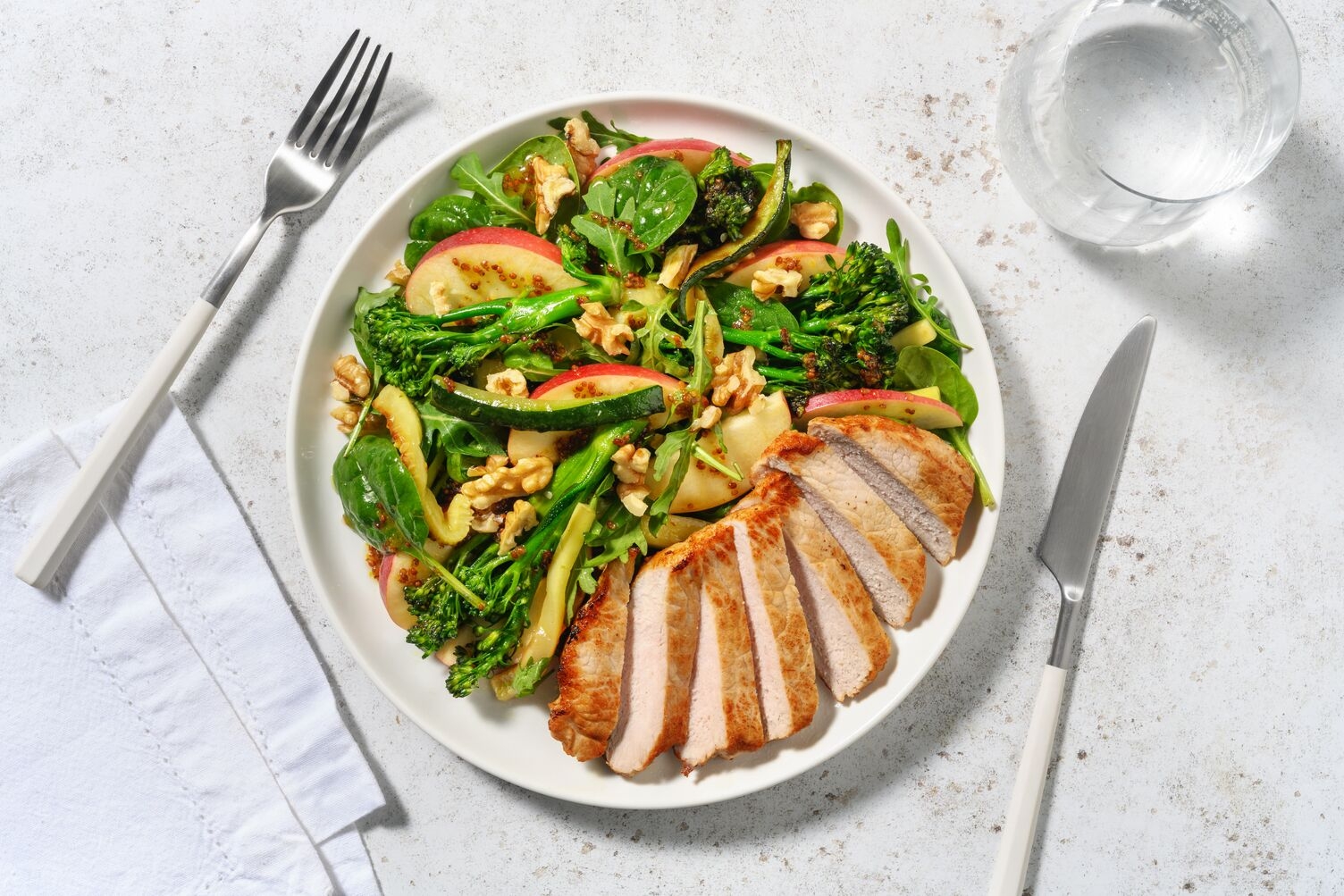 Seared Beef Steak & Nutty Baby Broccoli Salad