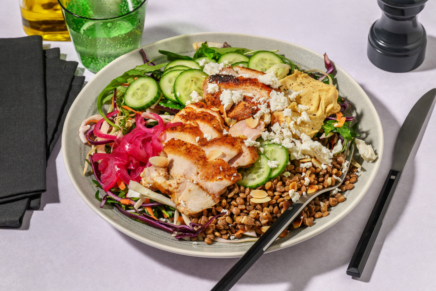 Chermoula Chicken & Garlicky Lentils