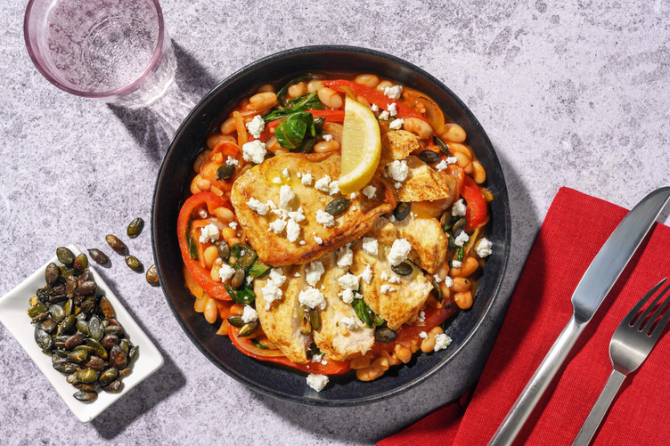 Seasoned Chicken & Smokey White Bean Stew