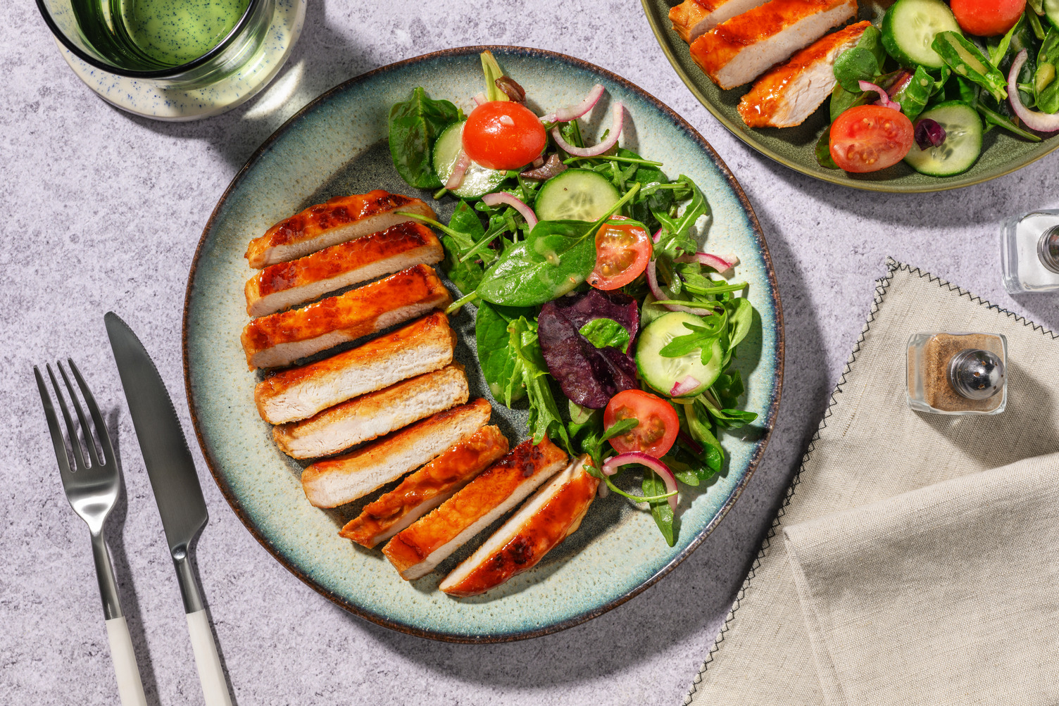 Sriracha-Honey Haloumi & Creamy Maple Salad