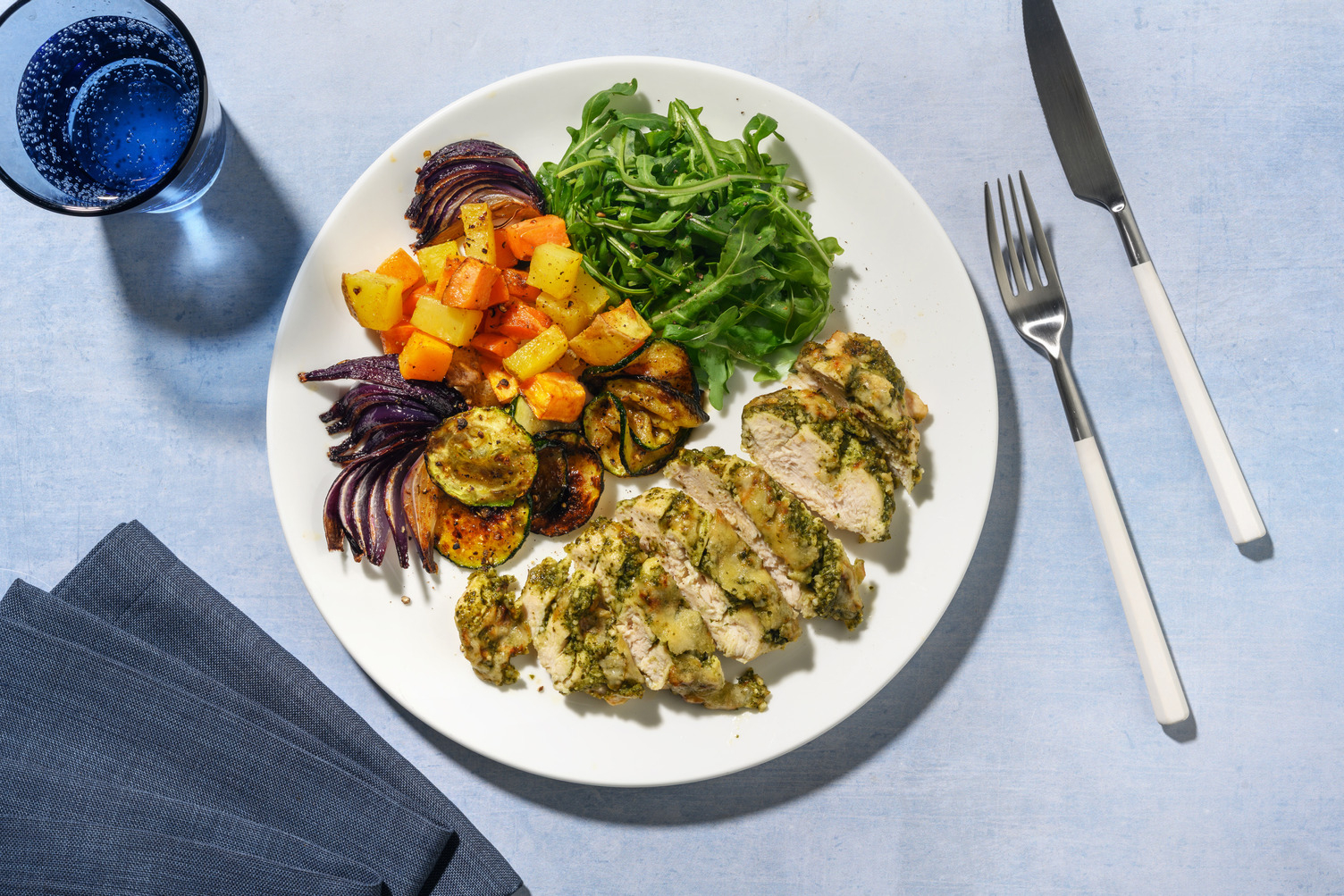 Fuss-Free Pesto Hasselback Chicken Traybake