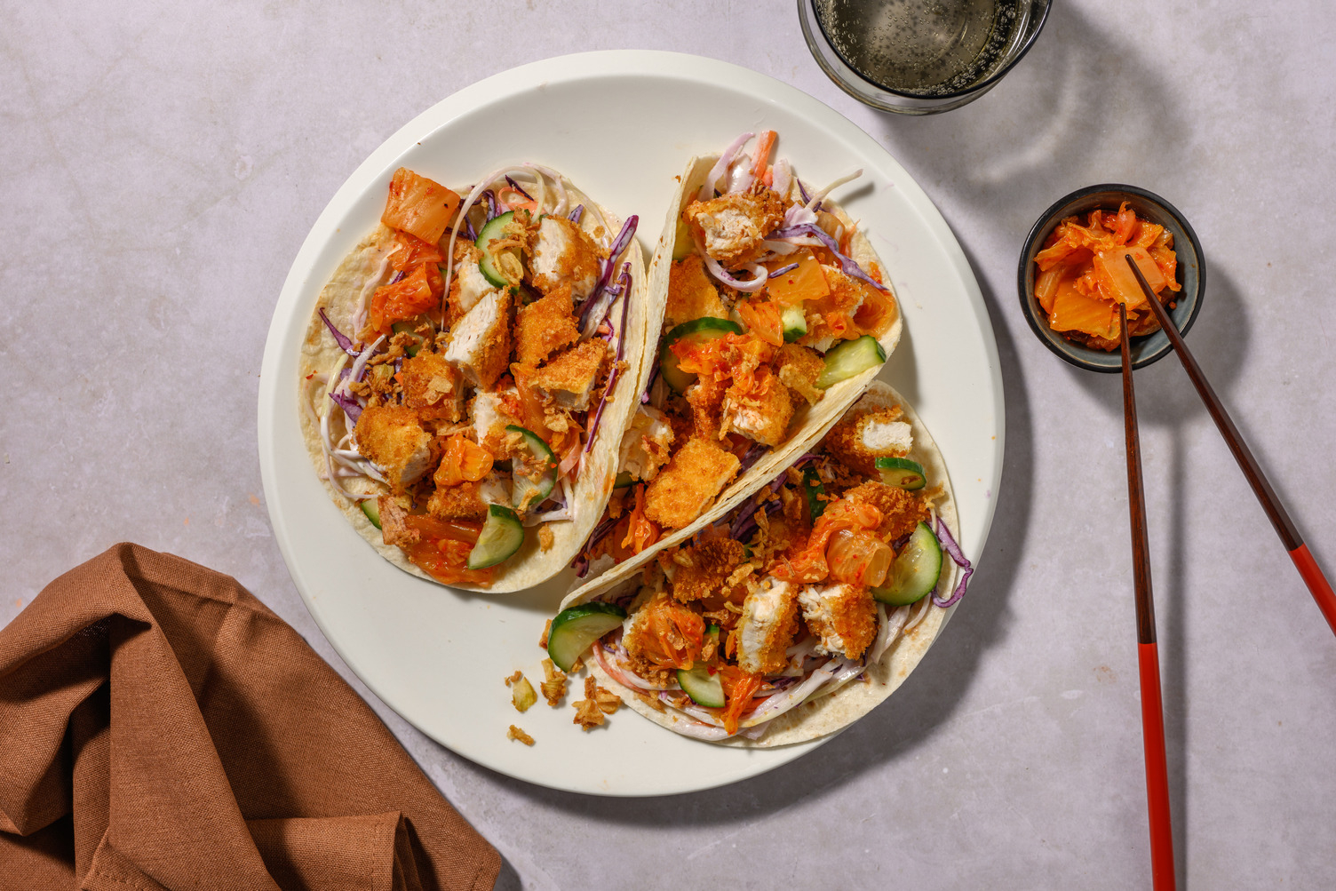Shortcut Double Plant-Based Crumbed Chick’n Tacos