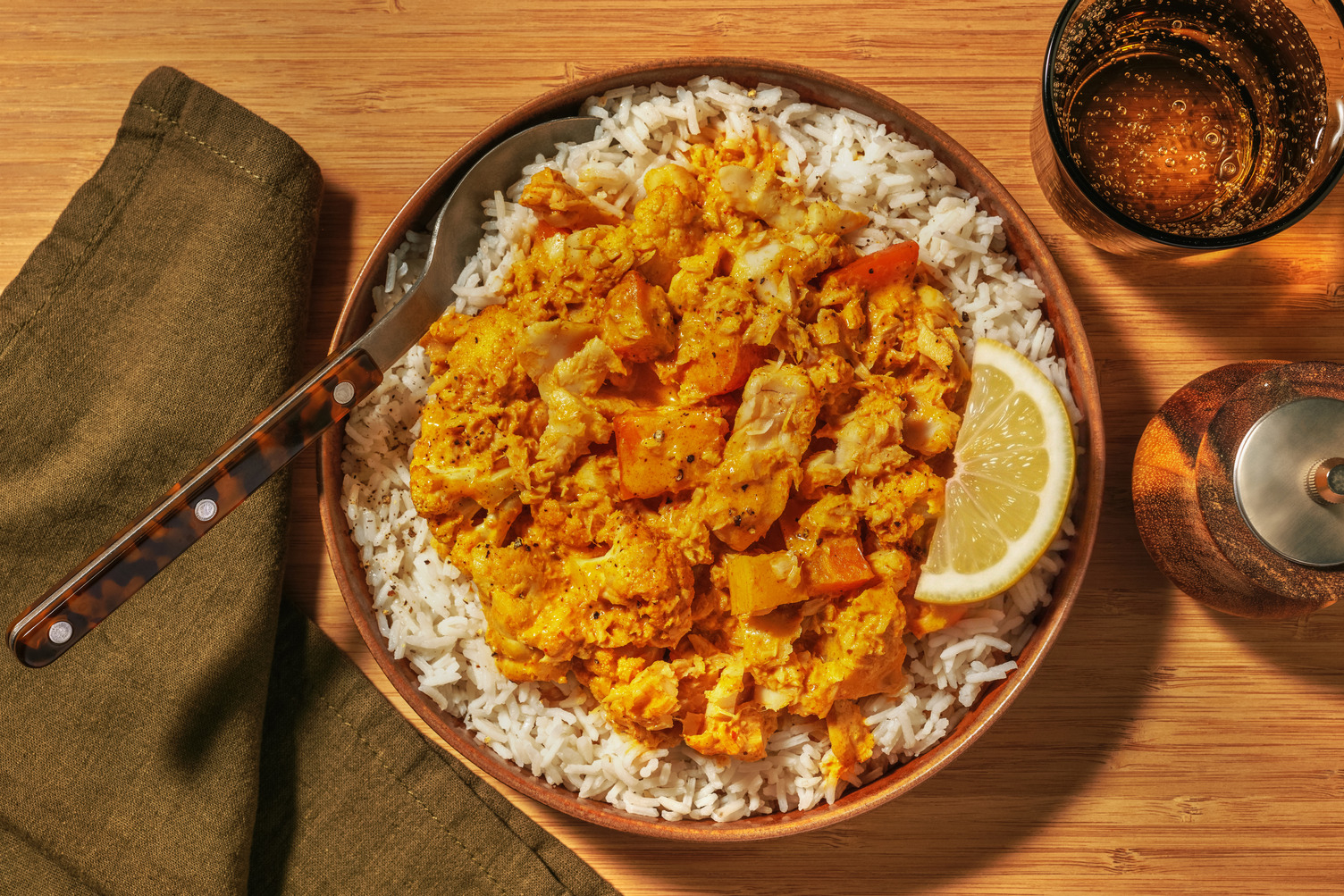 Indian-Style Halloumi & Cauliflower Curry