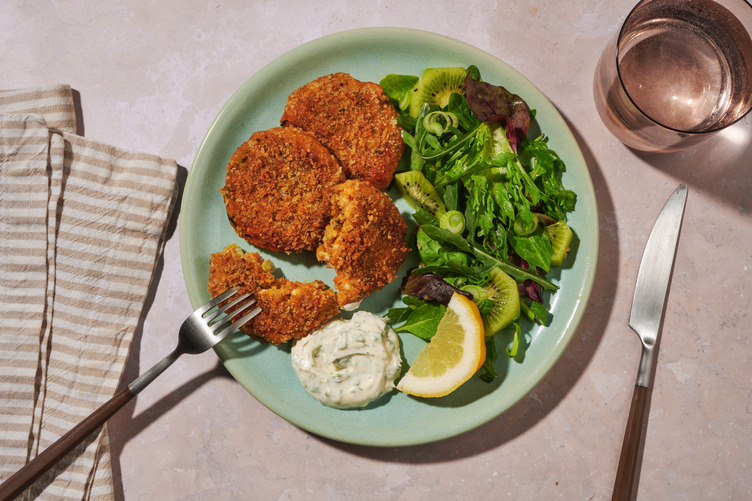 Golden Kūmara & Double Spring Onion Fish Cakes