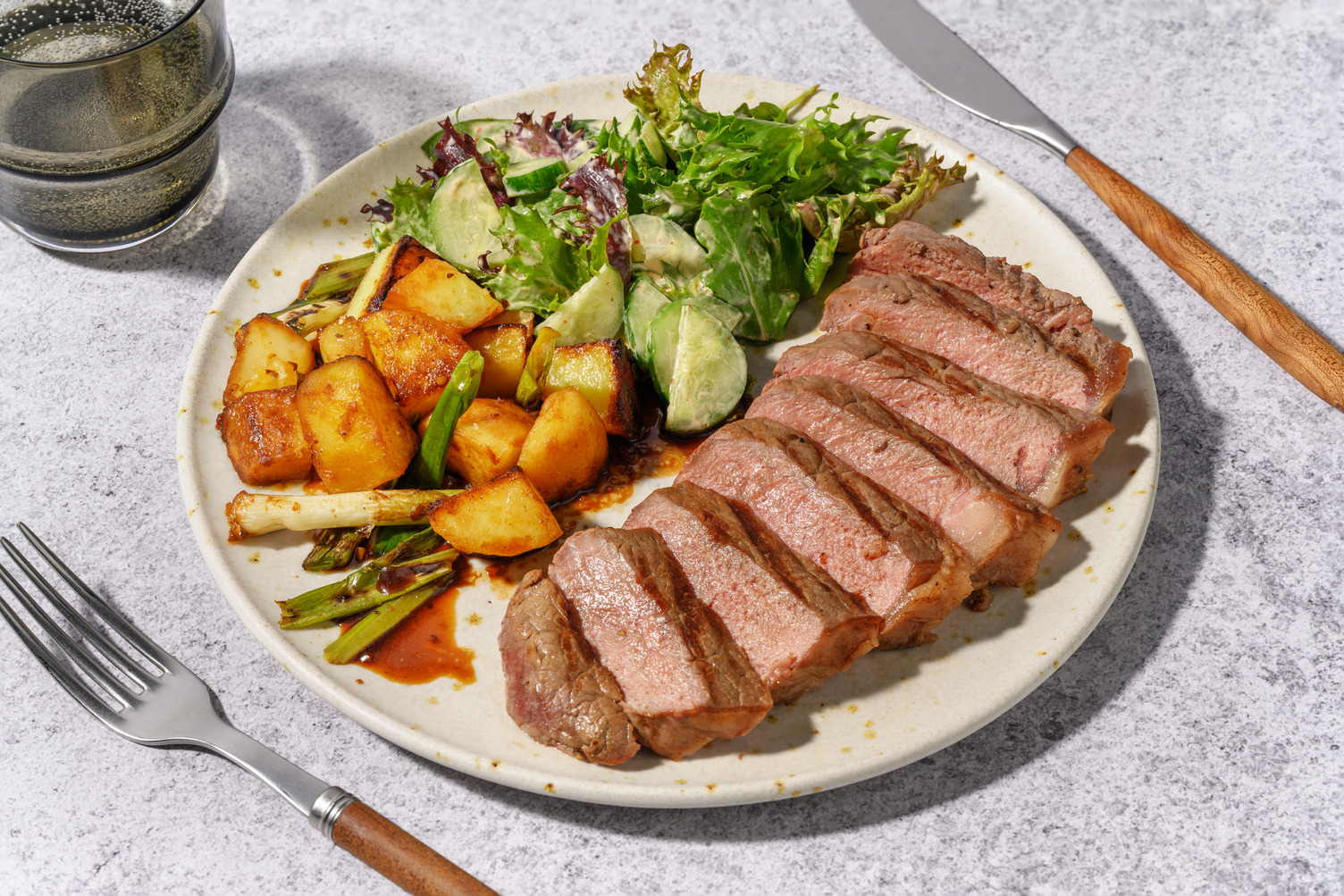 Sizzling Spiced Beef & Soy-Butter Potatoes