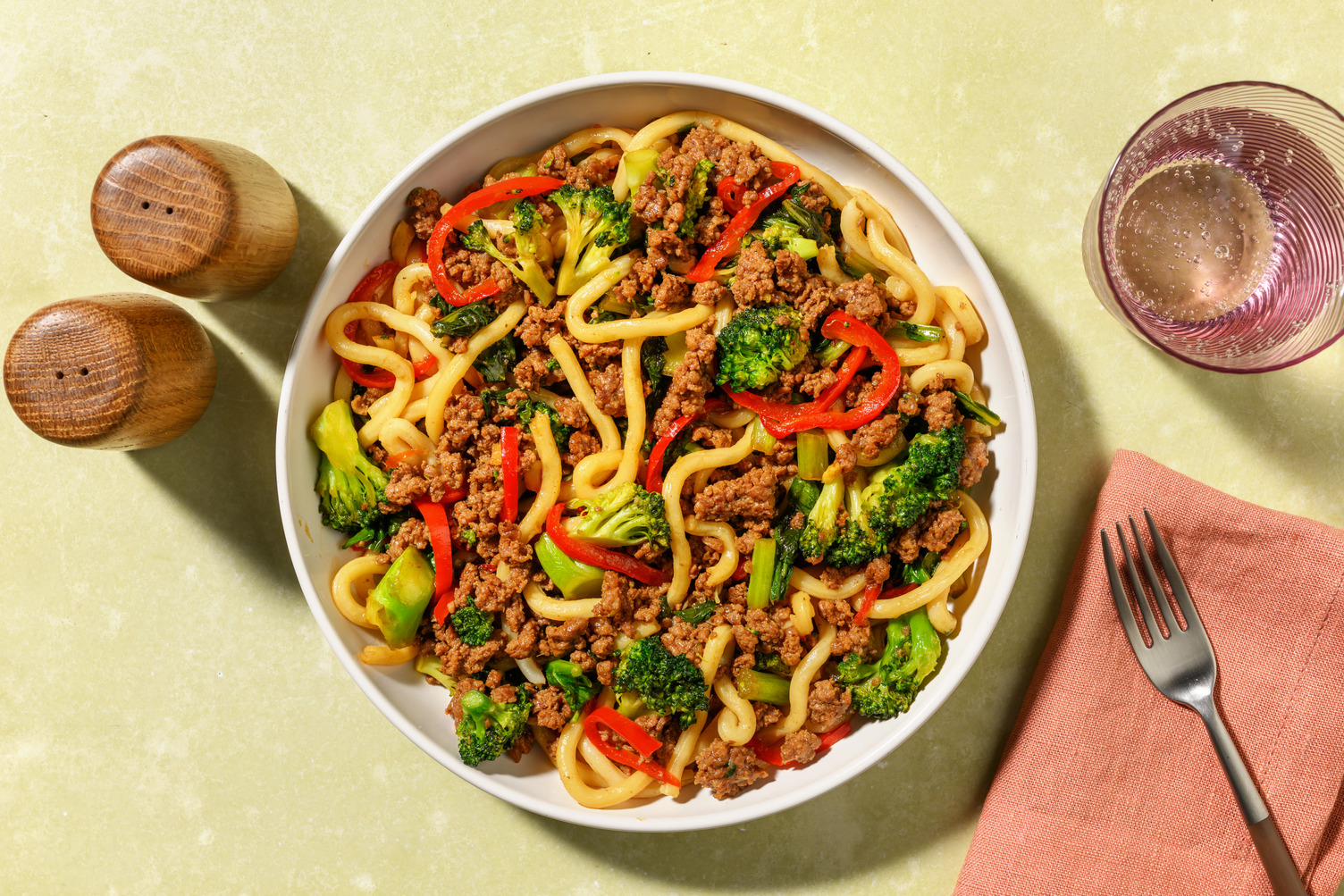 Quick Char Siu Beef Strips Udon Noodle Stir-Fry