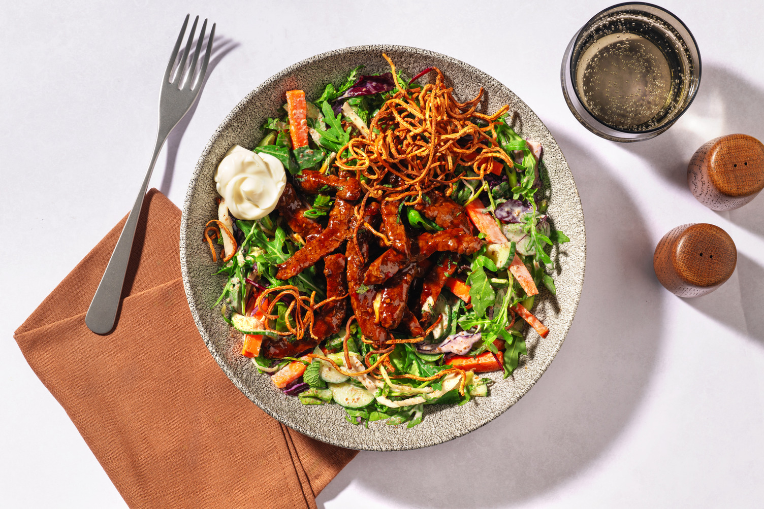 Speedy Sweet Chilli Plant-Based Crumbed Chick'n & Sesame Salad