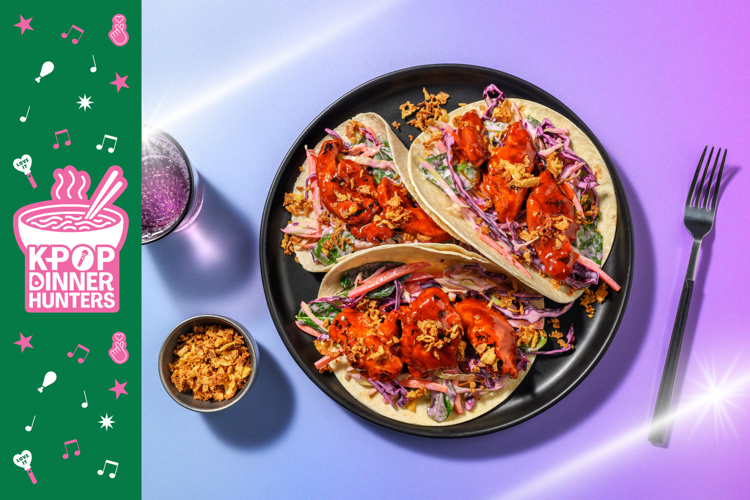 Speedy Korean Fried Beef Strips Tacos