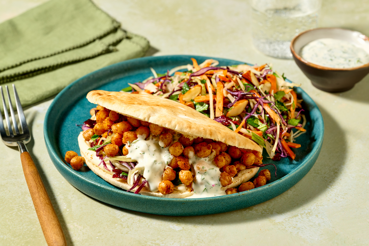Quick Middle Eastern Beef & Chickpea Pita Pockets 