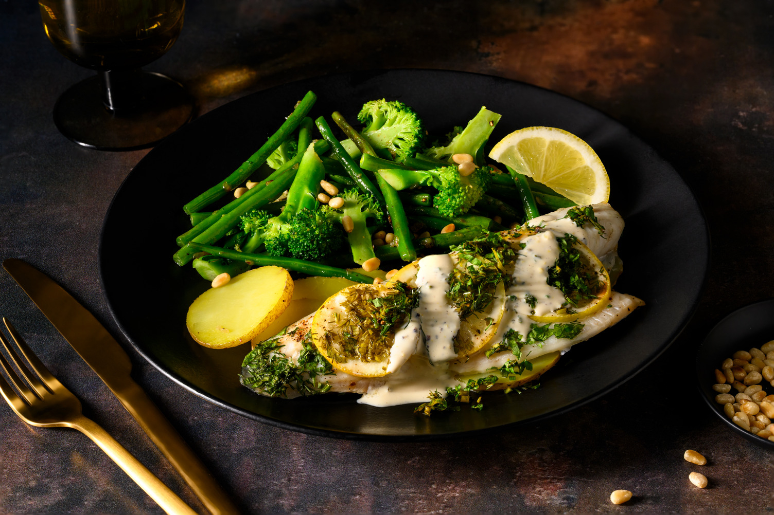 Kabeljauwfilet en papillote in citroenroomsaus