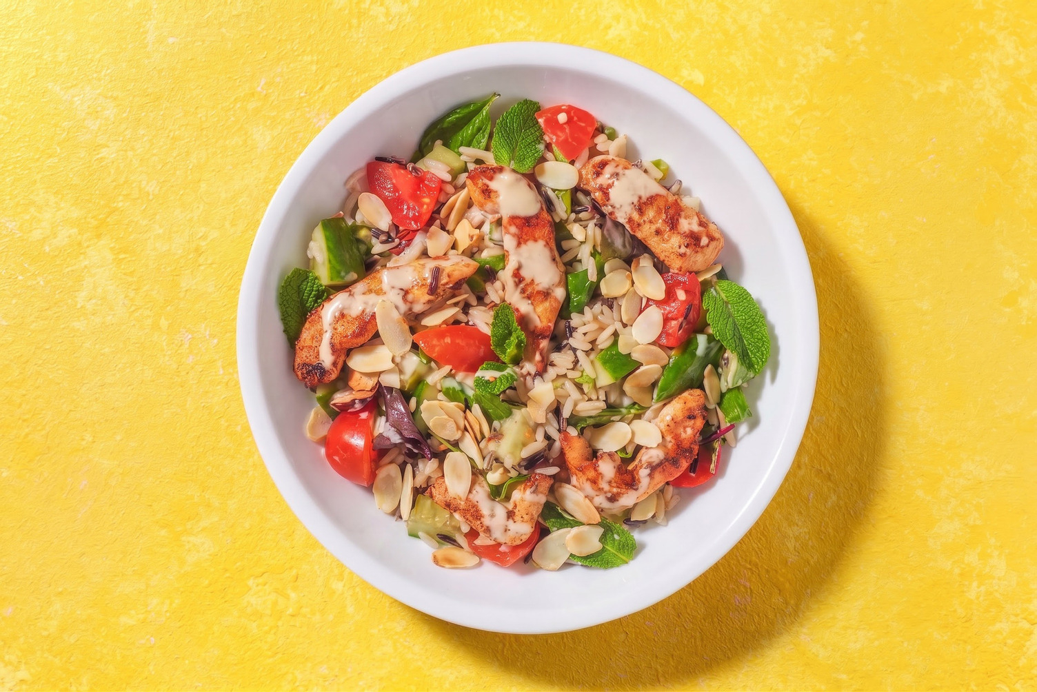 Fast Middle Eastern Haloumi & Wild Rice Bowl