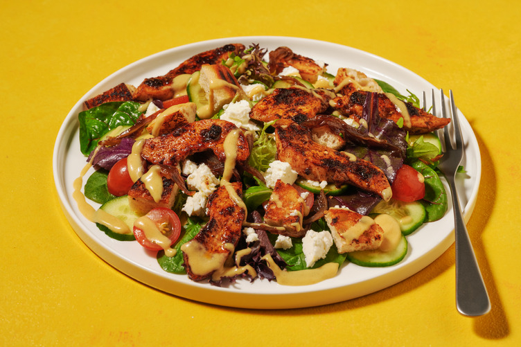 Fast Double Chicken, Sticky Onion & Fetta Salad