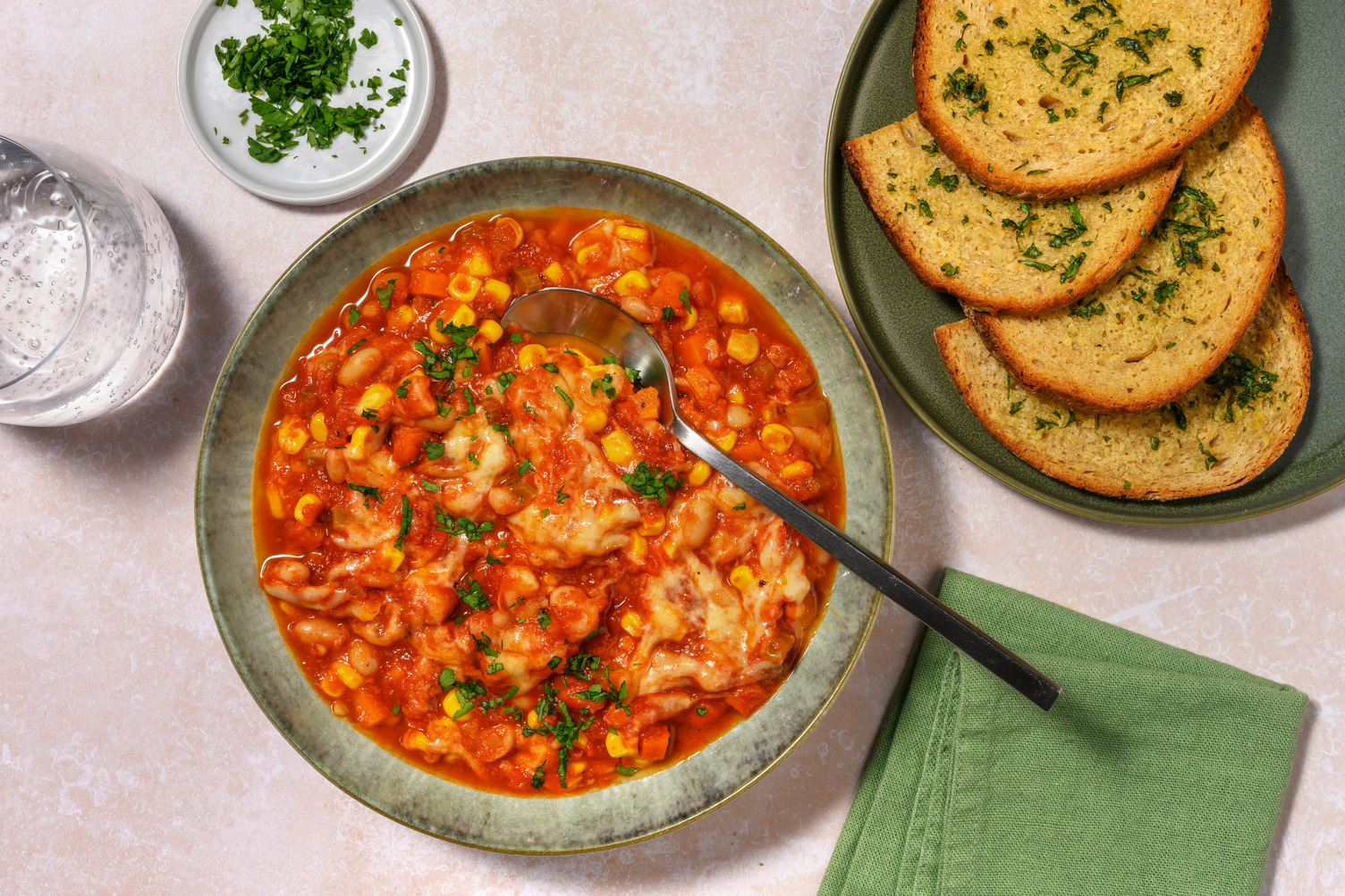 BBQ Baked Beans & Sourdough Garlic Bread