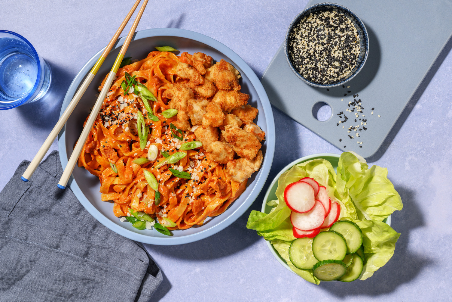 Kickin' Chicken & Bacon-Gochujang Carbonara