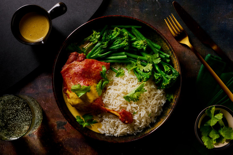 Confit Duck Leg & Green Thai Curry Sauce