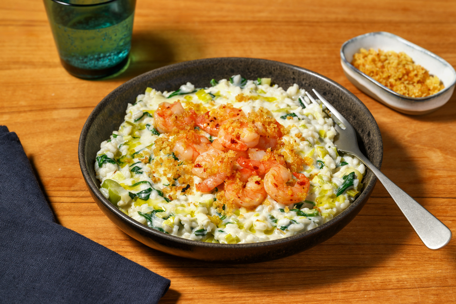 Chilli-Butter Chicken & Leek Risotto