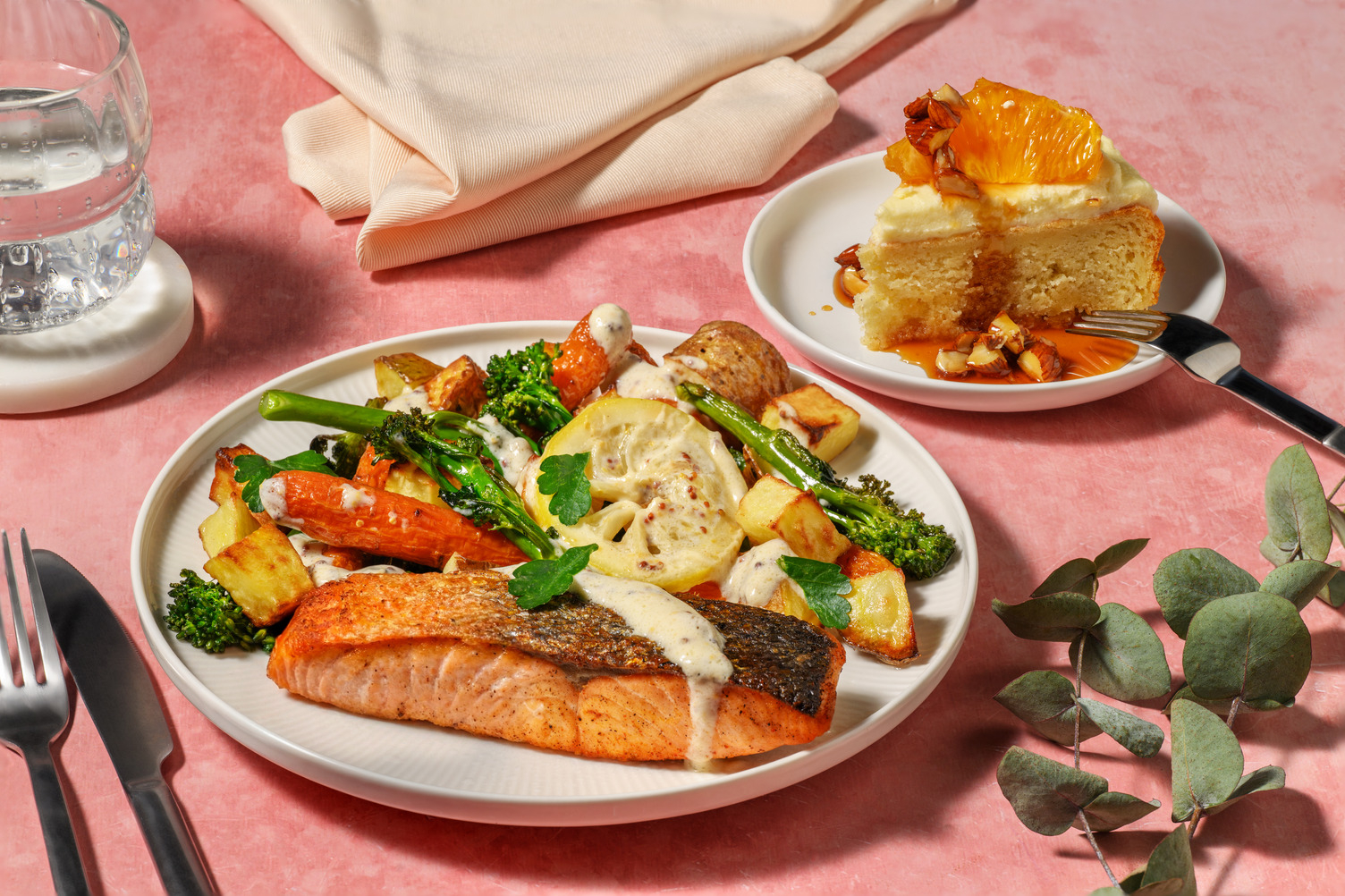 Creamy Mustard Salmon & Dutch Carrots for Dinner