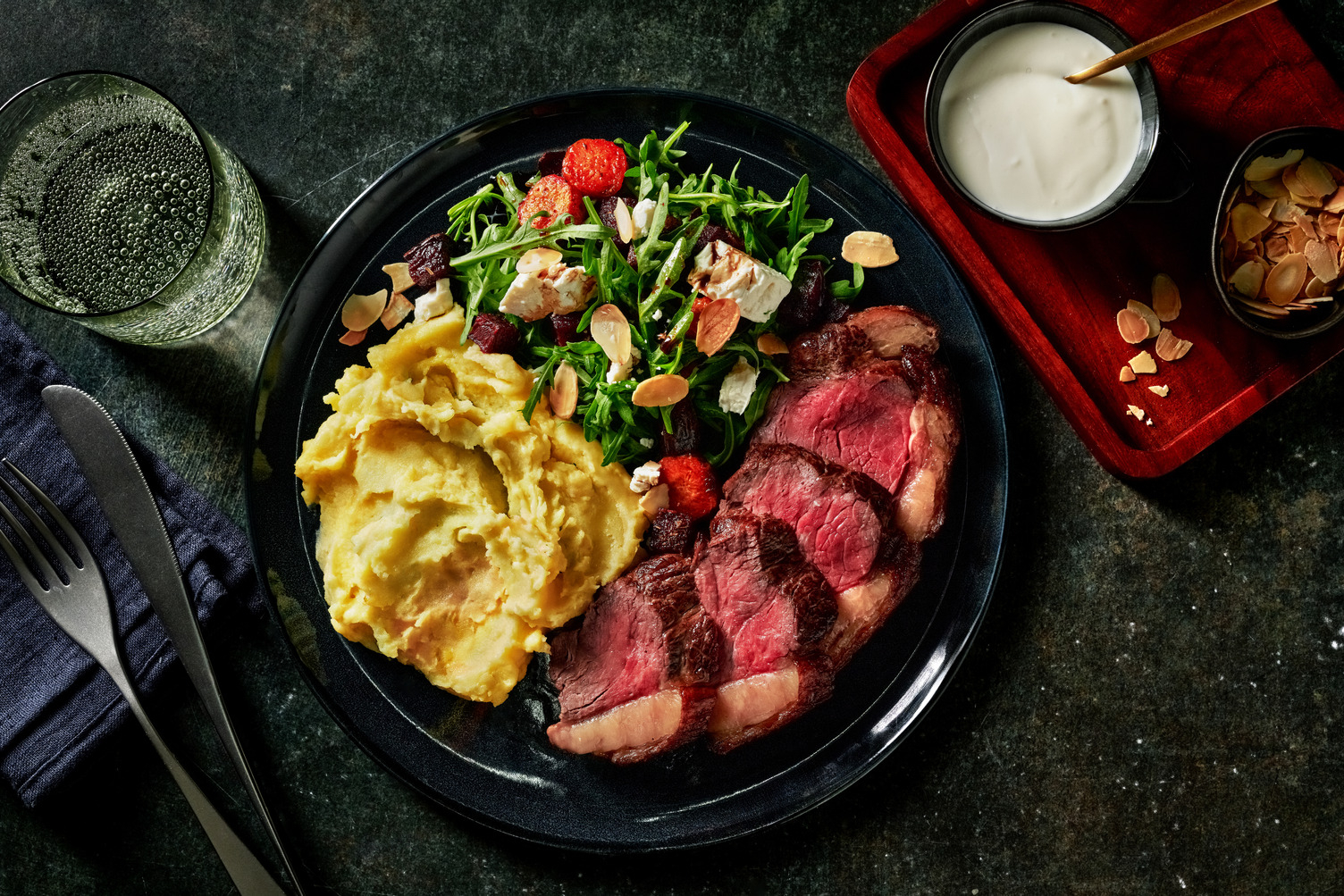 Luxe Lamb Backstrap & Beetroot-Carrot Toss