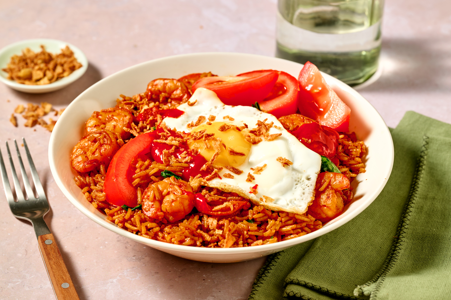 Indonesian Chicken & Tomato Nasi Goreng