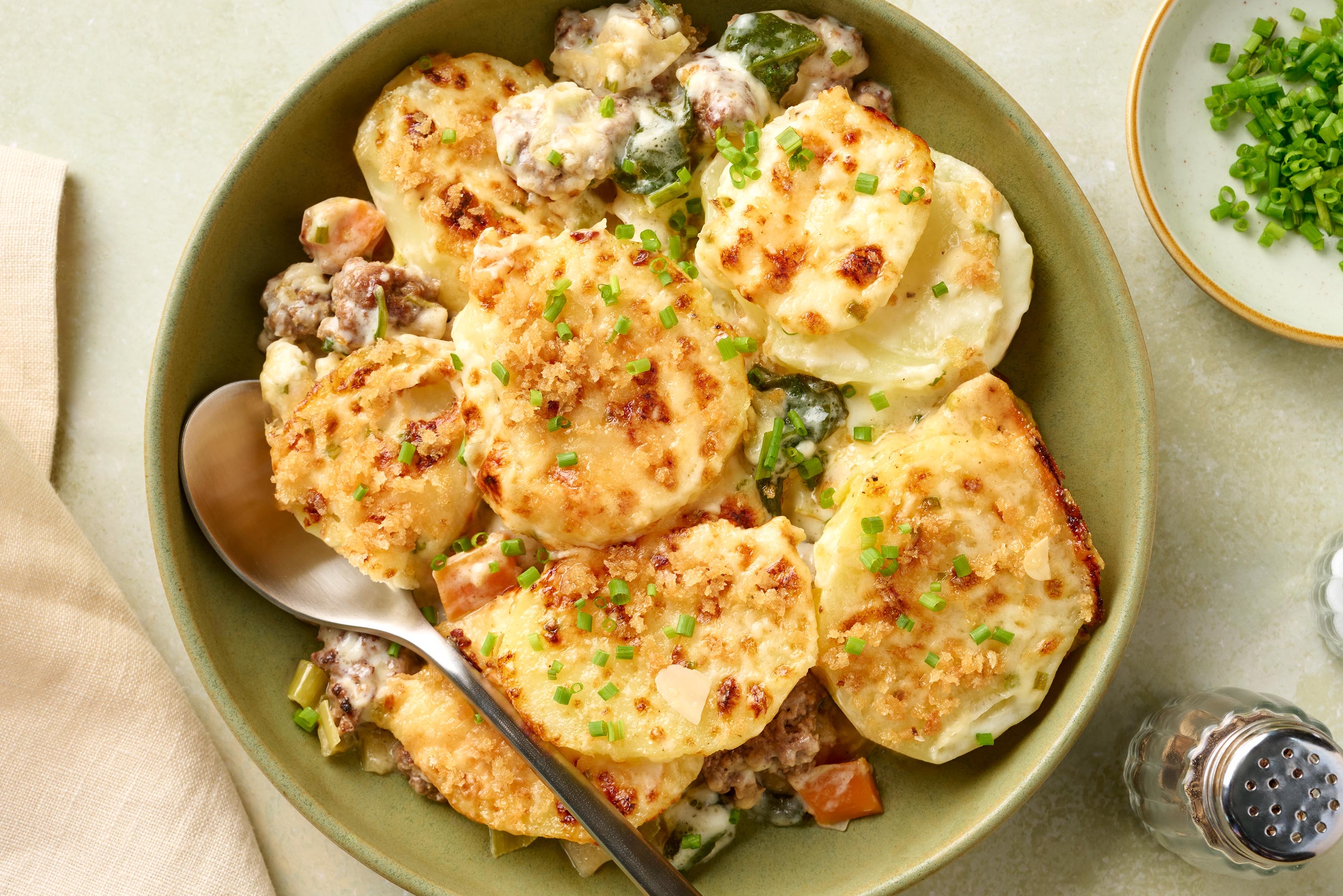 Gratin crémeux de dinde et de pommes de terre