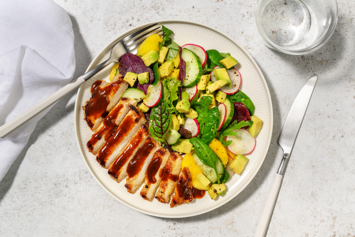 Honey-Glazed Pork Steak & Halloumi
