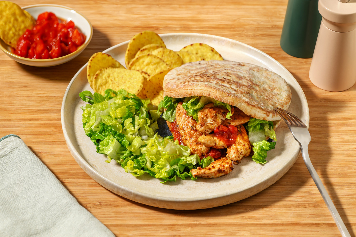 Tex-Mex Haloumi & Tomato Salsa Pita Pockets