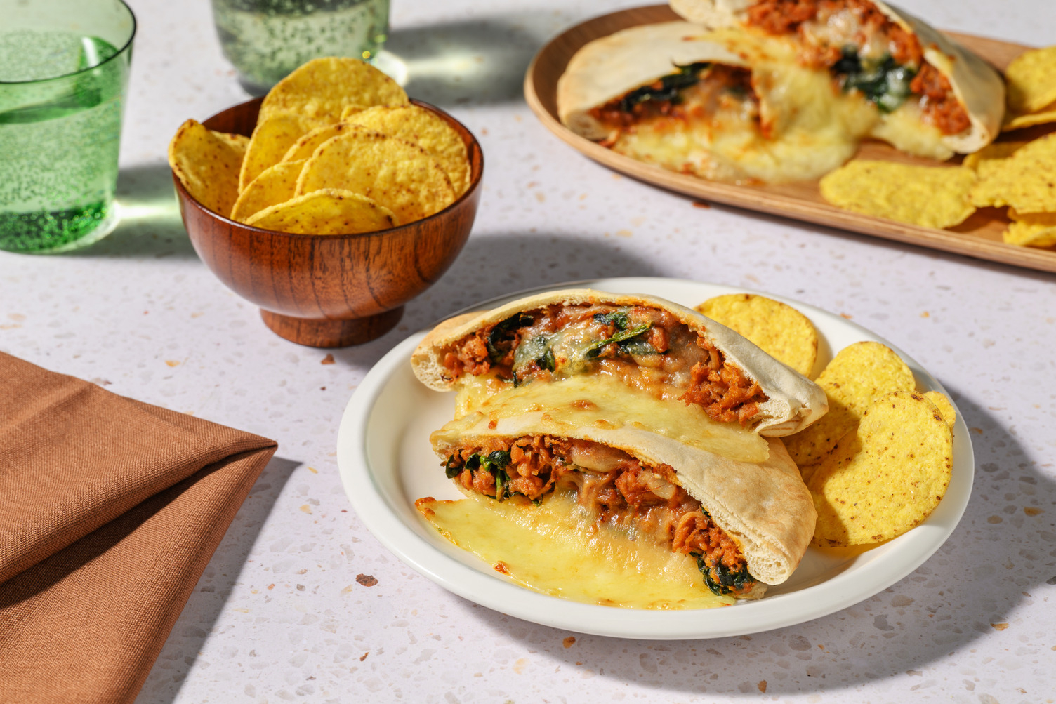 Stuffed BBQ Beef Brisket Pita Pockets