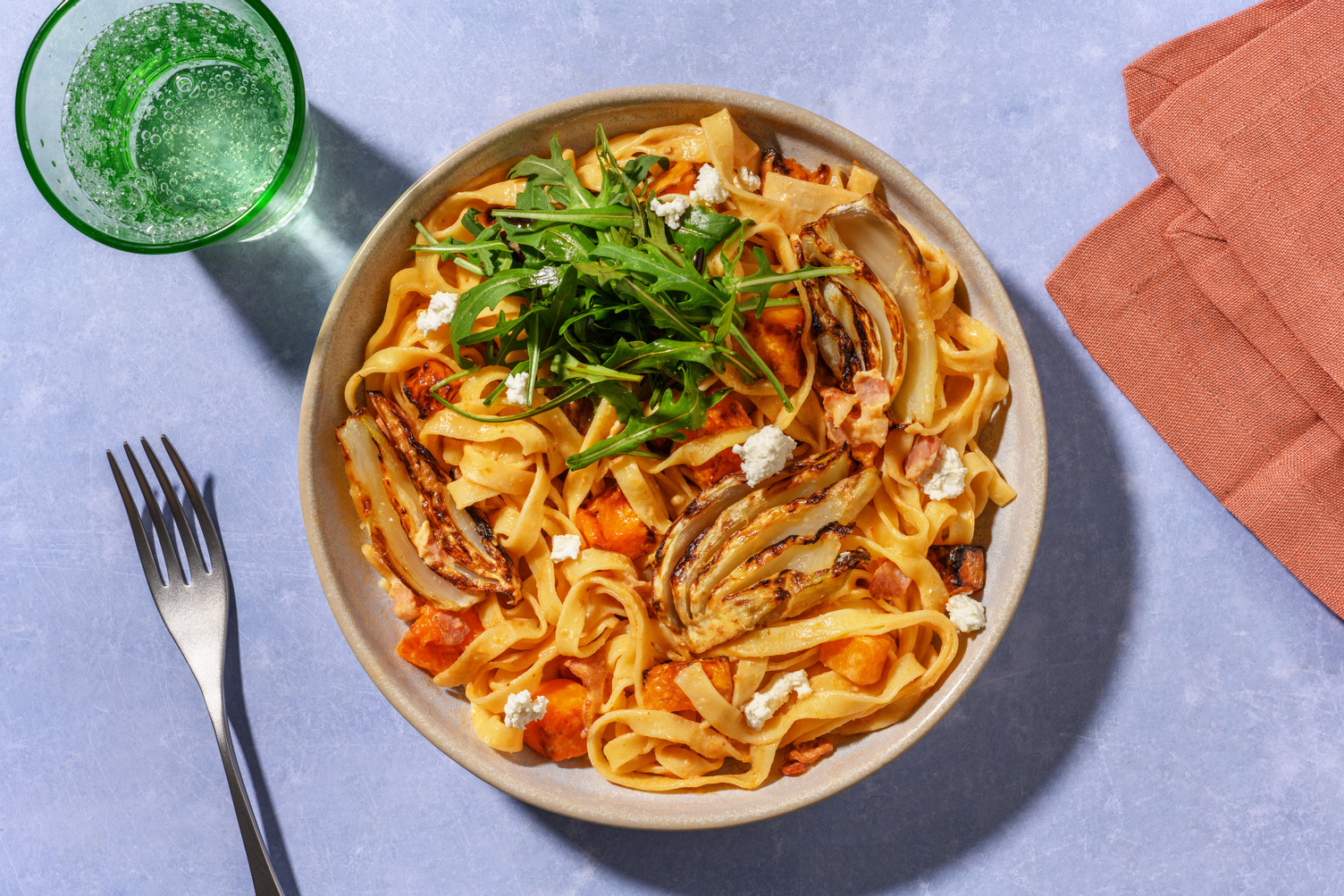 Creamy Double Bacon & Tomato Fettuccine