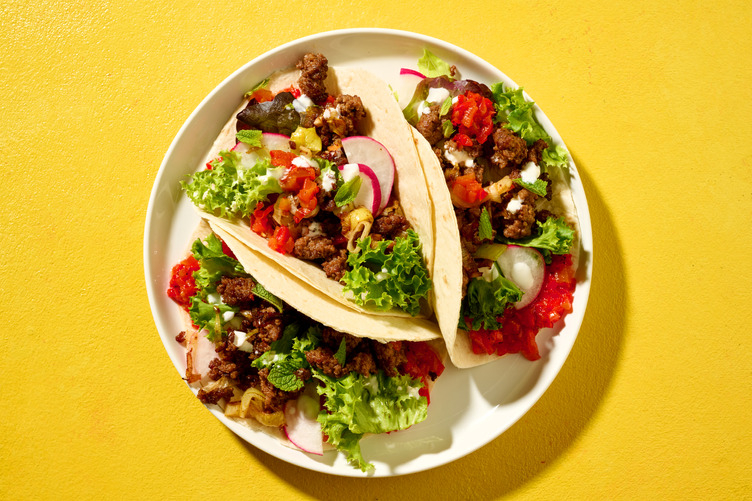 Quick Chermoula Beef & Pork Tacos