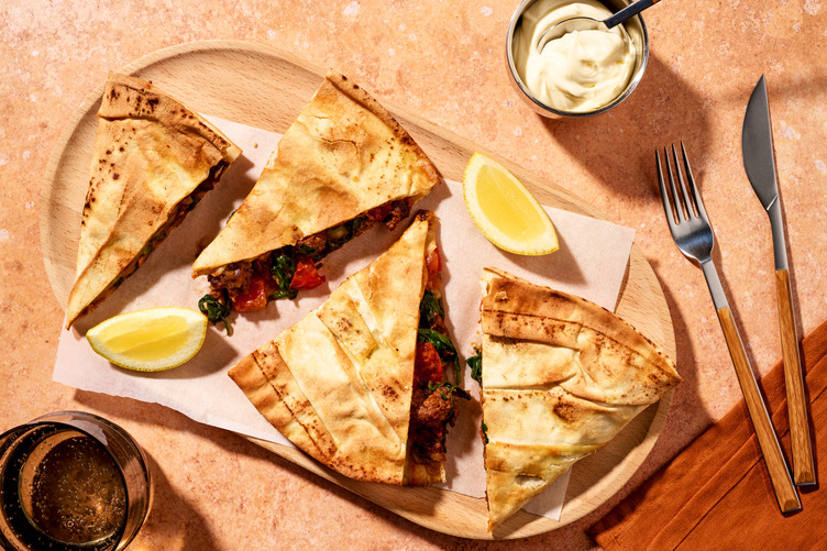 Cheat's Turkish Pork & Spinach Gözleme