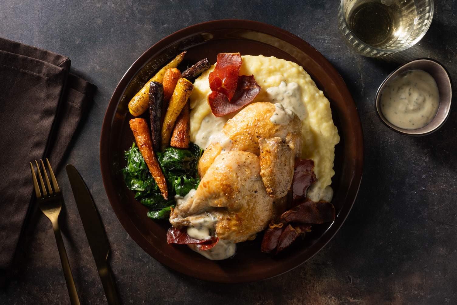 Roast Half Chicken & Crispy Prosciutto Feast