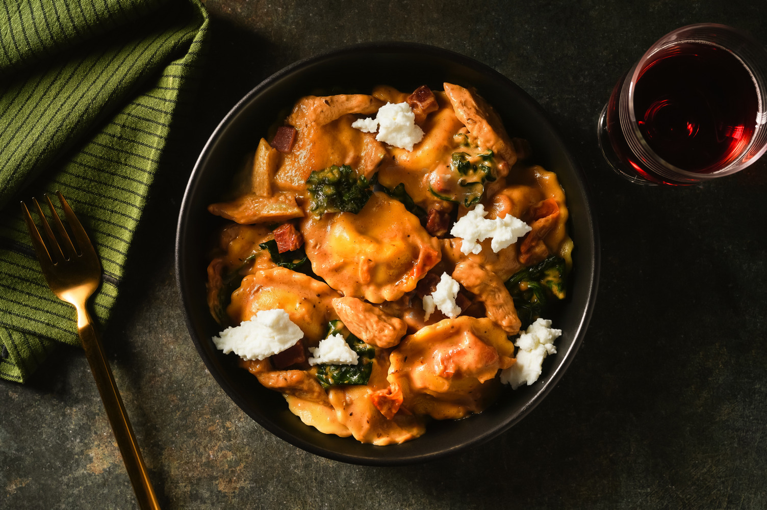 Rich Chicken & Pancetta Pumpkin Ravioli