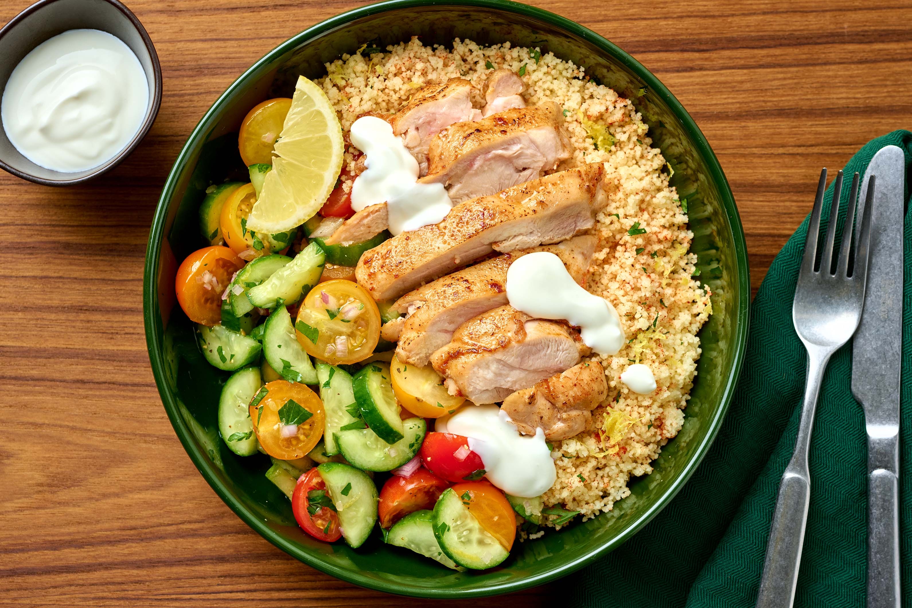 Harissa-Honey Chicken Breast and Lemon Couscous