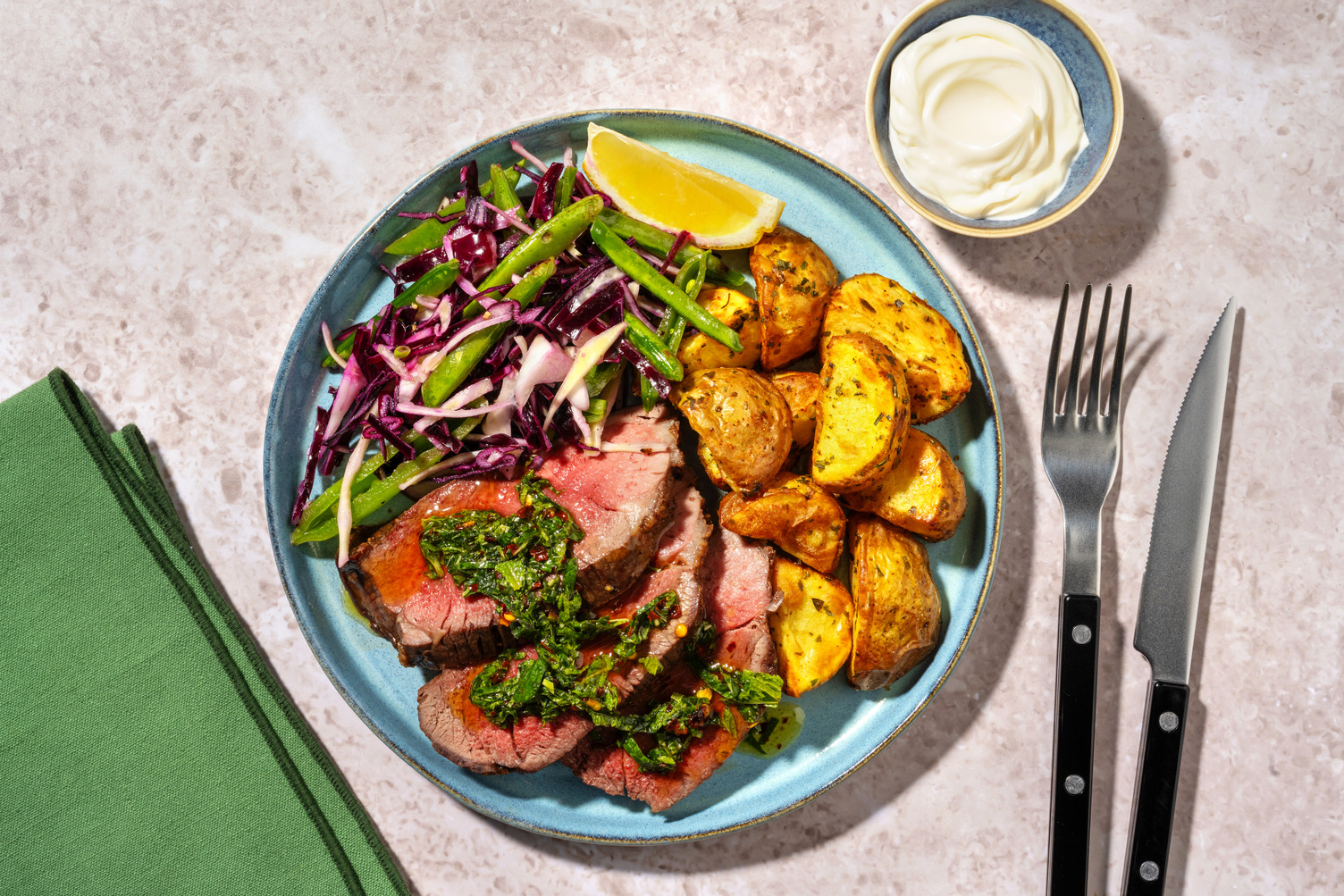 Roast Lamb Rump & Salsa Verde