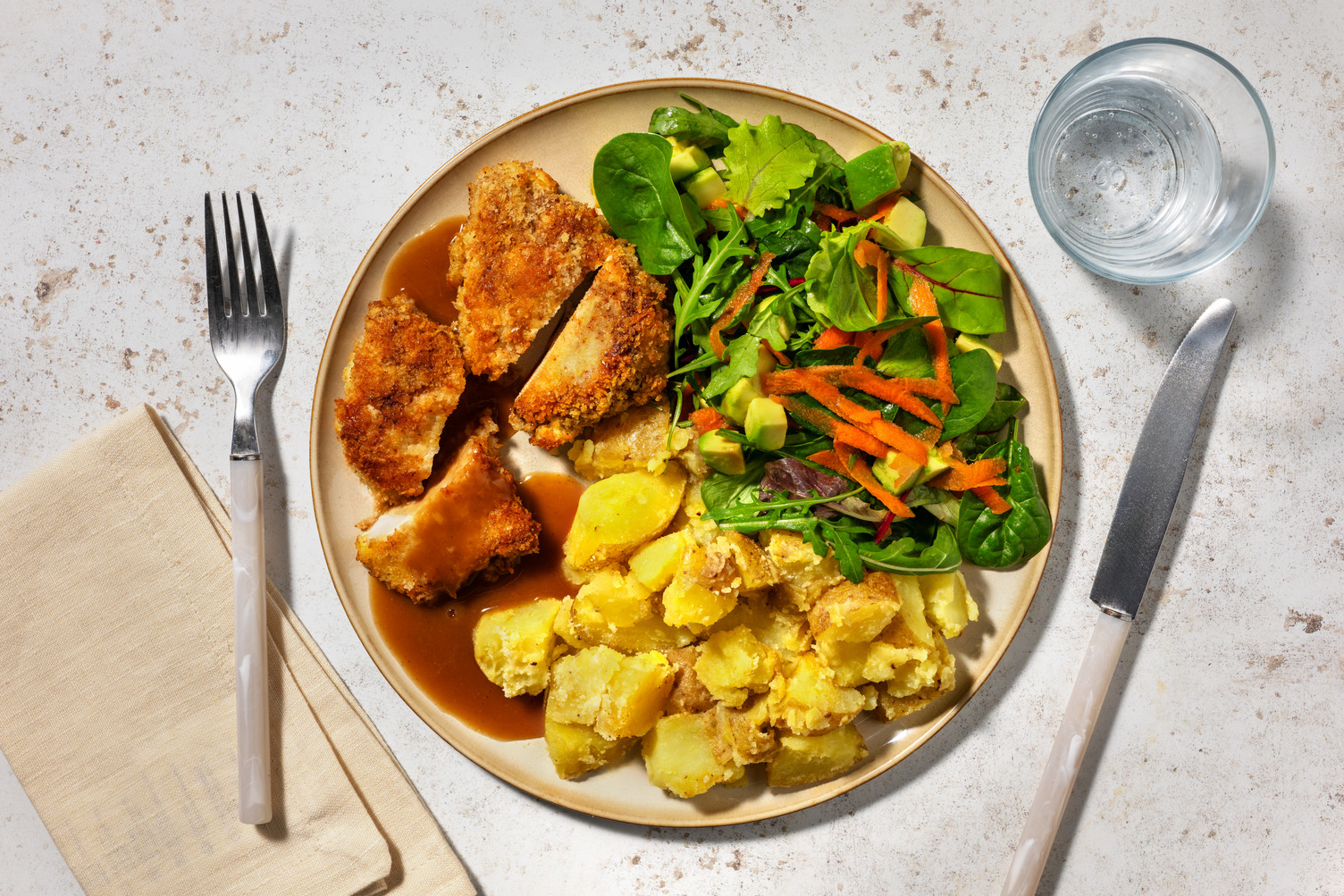 Classic Chicken Schnitzel & Gravy