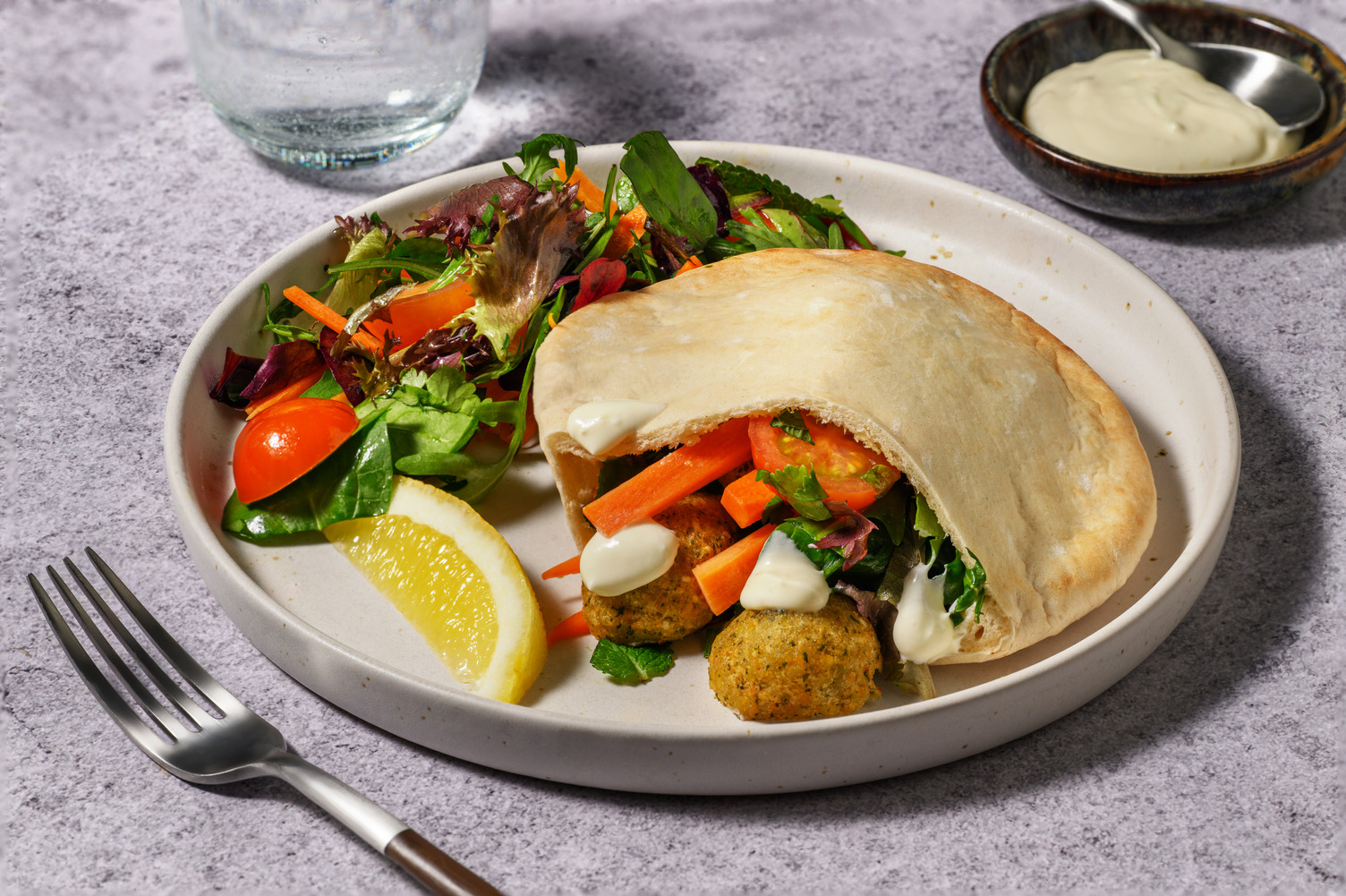Easy As Spinach Falafel & Haloumi Pita Pockets 