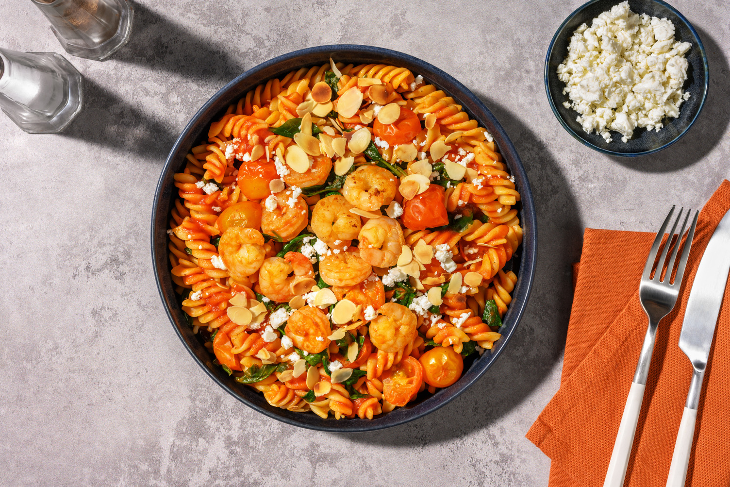 Quick Seasoned Lamb & Cherry Tomato Pasta