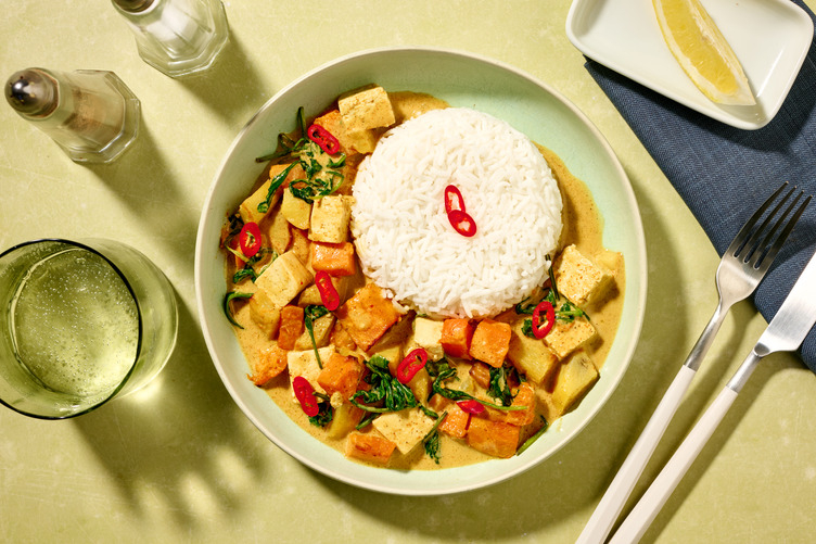 Sri Lankan Beef, Tofu & Roast Pumpkin Curry