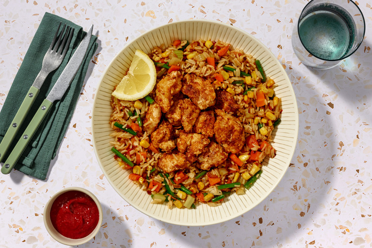 Asian Spiced Chicken & Mixed Veggie Rice
