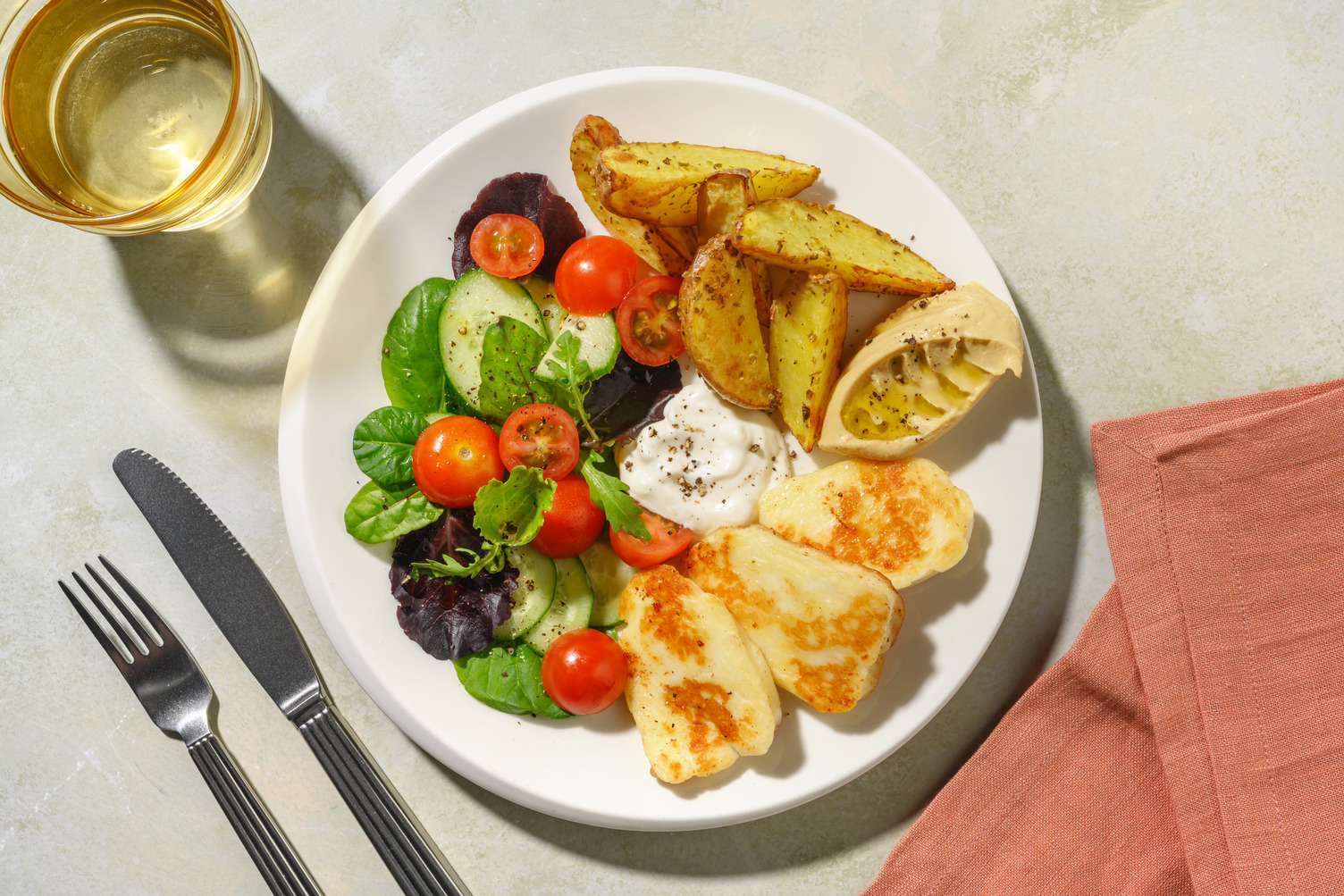 Golden Haloumi & Oregano Potato Wedges