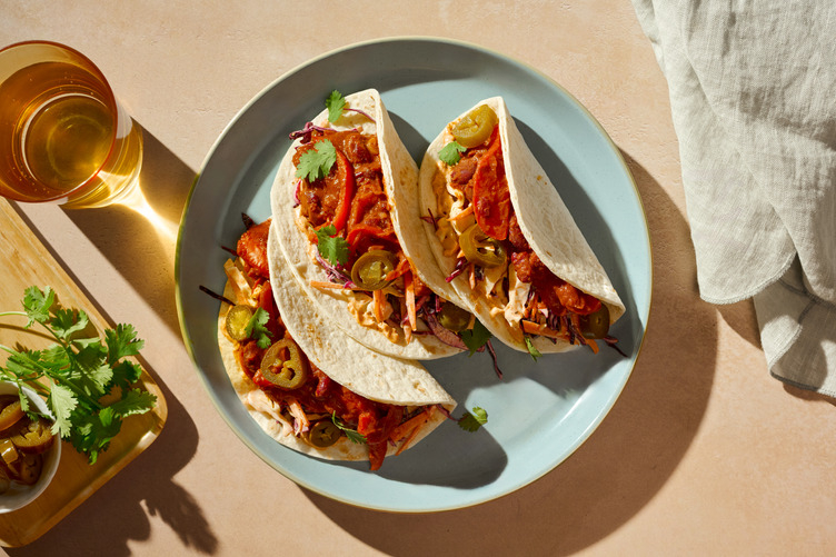 Speedy Mexican Fiesta Chicken & Kidney Bean Tacos