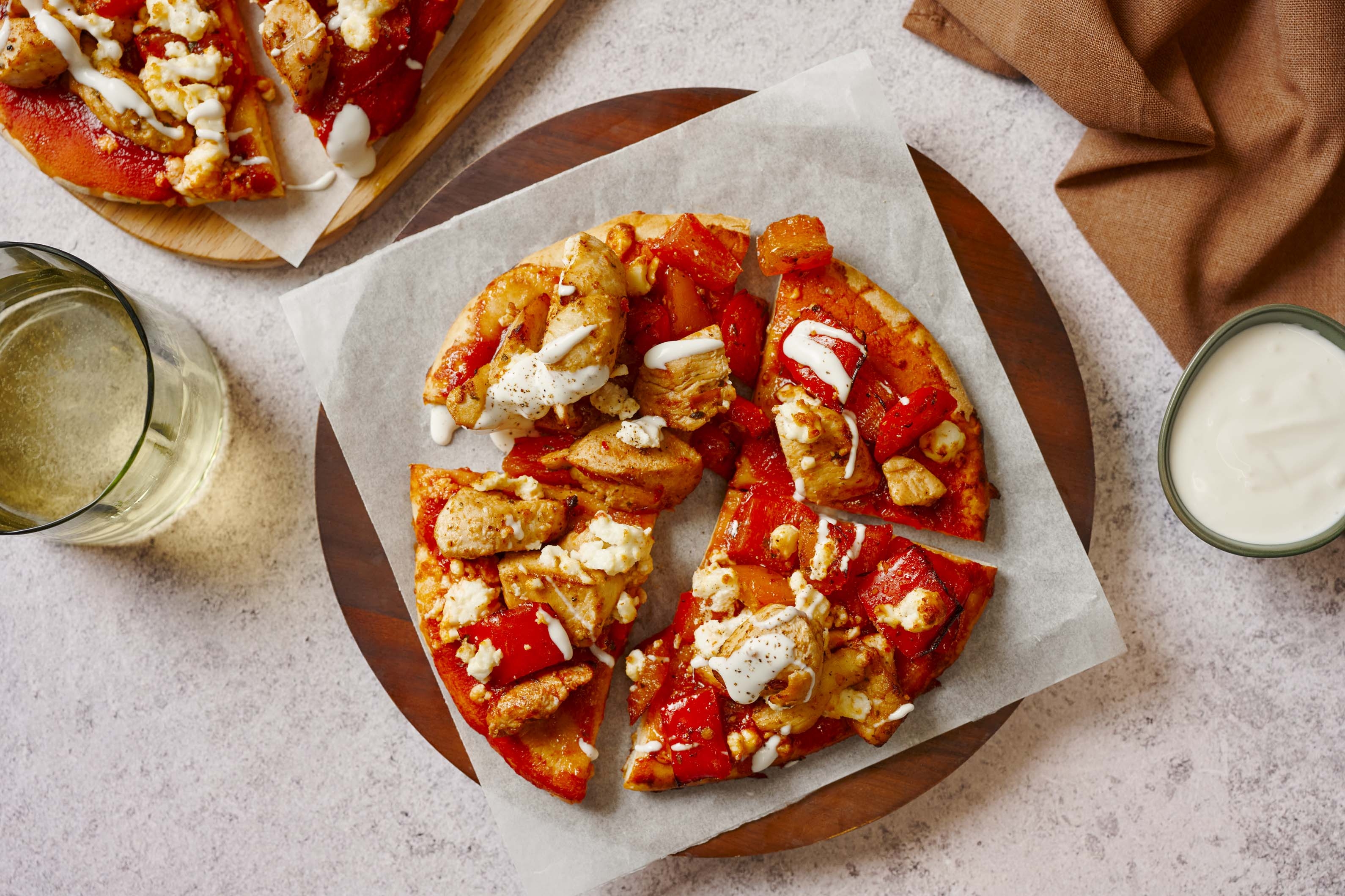 Mediterranean Double Chicken Pitas