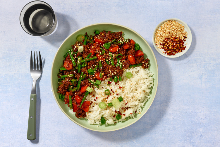 Punchy Plant-Based Mince, Tofu & Veggie Stir-Fry