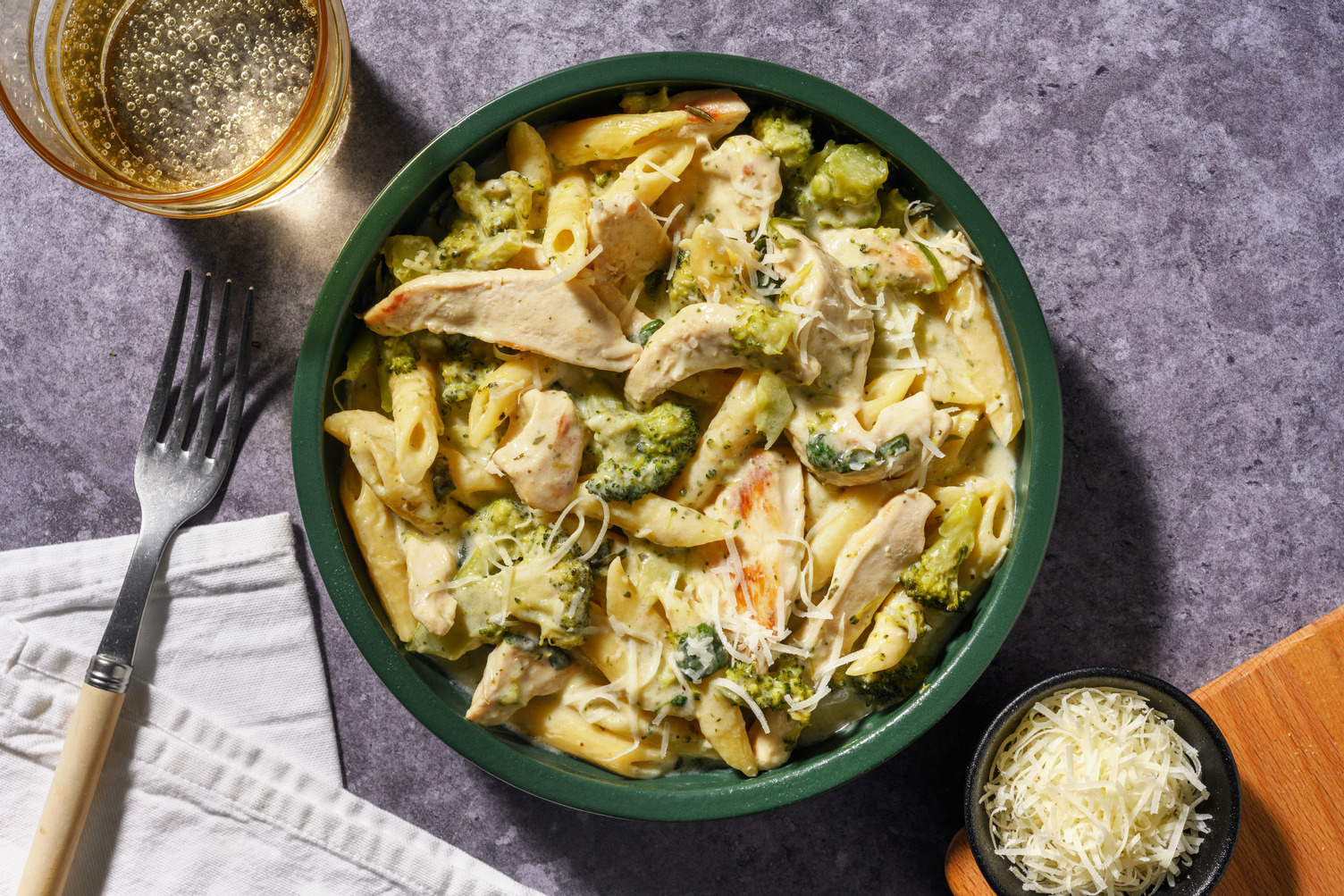No Chop Chicken, Bacon & Broccoli Fasta-Pasta