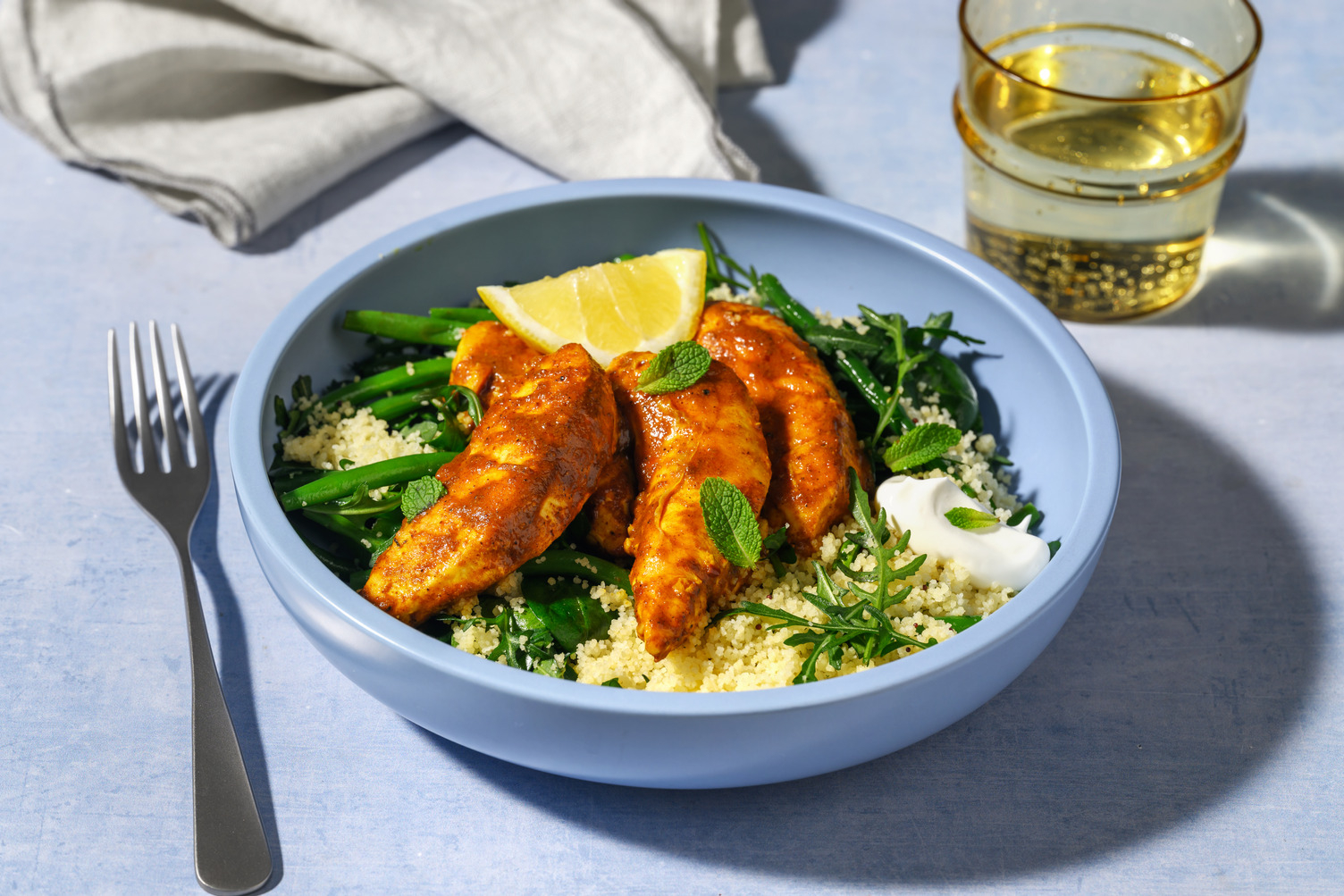 Speedy Tandoori Haloumi & Seeded Couscous