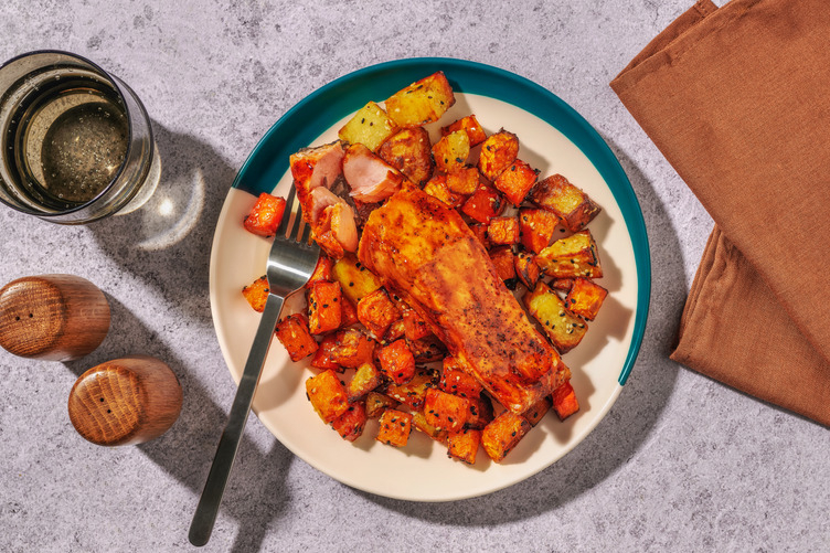 One-Tray Teriyaki-Glazed Chicken & Veggie Bake