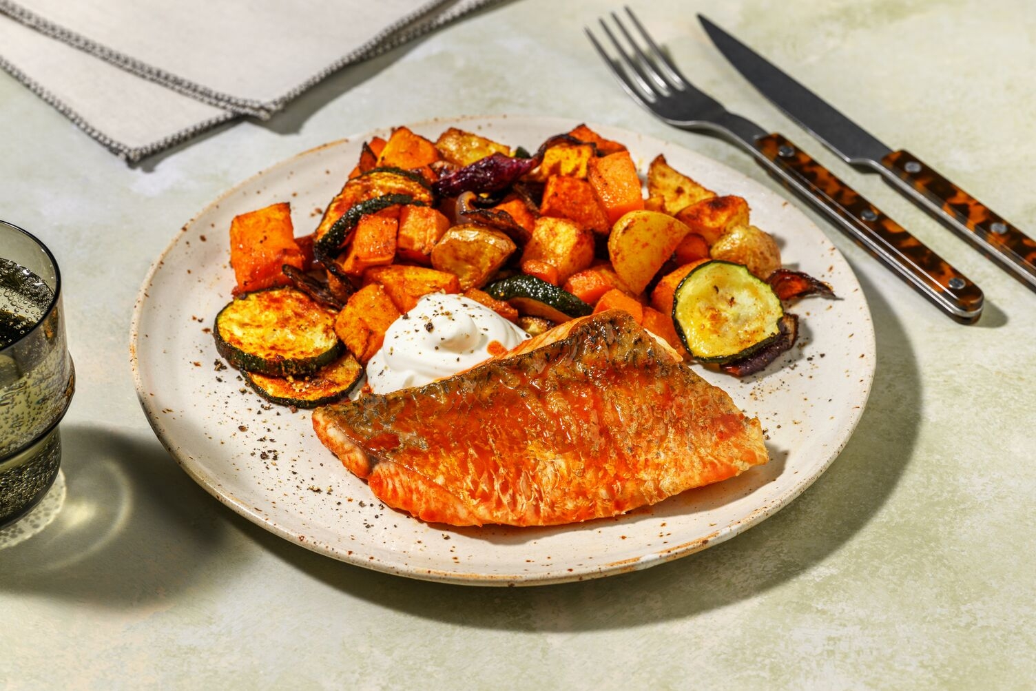 Honey-Harissa Glazed Salmon