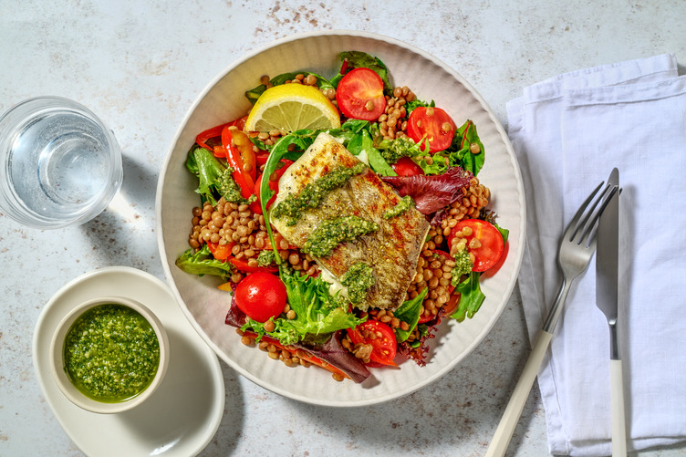 Zesty Barramundi & Loaded Lentil Salad